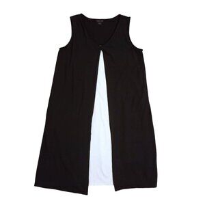 J. Jill Wearever Collection Black Sleeveless Front-Slit Dress – Size S